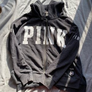 PINK Grey Full Zip